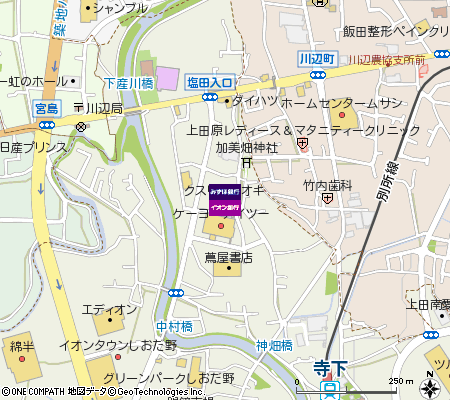 クスリのアオキ上田原店出張所（ATM）付近の地図